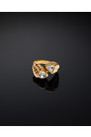 CHIARA FERRAGNI Bold Gold-plated Ring with Zircons (Νo 16)