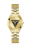 GUESS Tri Plaque Gold Stainless Steel Bracelet