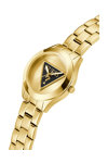 GUESS Tri Plaque Gold Stainless Steel Bracelet