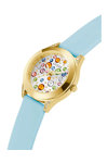 GUESS Mini Wonderlust Crystals Light Blue Rubber Strap