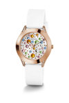 GUESS Mini Wonderlust Crystals White Rubber Strap