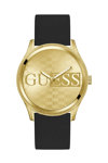 GUESS Reputation Black Rubber Strap