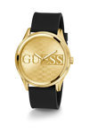 GUESS Reputation Black Rubber Strap