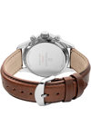 PIERRE LANNIER Cronos Chronograph Brown Leather Strap