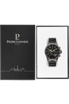 PIERRE LANNIER Cronos Chronograph Black Stainless Steel Bracelet