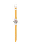 SWATCH Essentials The Gold Within You White Silicone Strap