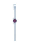 SWATCH Essentials Powder Plum Light Blue Silicone Strap