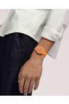 SWATCH Essentials Trendy Lines In Sienna Orange Silicone Strap