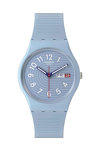 SWATCH Essentials Trendy Lines In The Sky Light Blue Silicone Strap