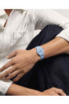 SWATCH Essentials Trendy Lines In The Sky Light Blue Silicone Strap