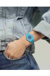 SWATCH Essentials Skin Radiantly Teal Turqoise Silicone Strap