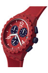 SWATCH Essentials Primarily Red Chronograph Red Silicone Strap