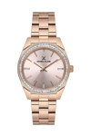 DANIEL KLEIN Crystals Rose Gold Stainless Steel Bracelet