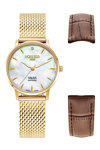 ROAMER Valais Diamonds Gold Stainless Steel Bracelet Gift Set