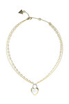 GUESS All You Need Is Love Stainless Steel Necklace with Zircons