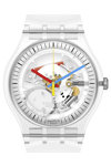 SWATCH Clearly New Gent White Plastic Strap