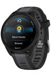 GARMIN Forerunner 165 Music Black/Slate Gray Two Tone Silicone Strap