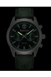 TIMBERLAND Northbridge Dual Time Green Leather Strap