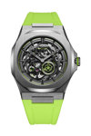 D1 MILANO Skeleton Automatic Light Green Rubber Strap