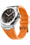 D1 MILANO Skeleton Automatic Orange Rubber Strap