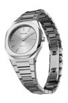 D1 MILANO Ultra Thin Silver Stainless Steel Bracelet