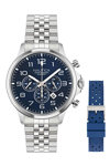 NAUTICA NCT Blue Ocean Chronograph Silver Stainless Steel Bracelet Gift Set