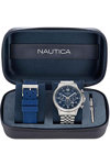 NAUTICA NCT Blue Ocean Chronograph Silver Stainless Steel Bracelet Gift Set