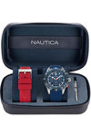 NAUTICA NST Chronograph Blue Silicone Strap Gift Set