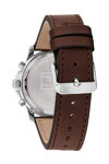 TOMMY HILFIGER Wesley Dual Time Brown Leather Strap