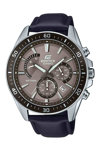 CASIO Edifice Chronograph Black Leather Strap