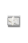 NOMINATION Link 'Sea Star' made of Stainless Steel and Sterling Silver with Mother Of Pearl