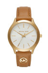 MICHAEL KORS Slim Runway Brown Leather Strap