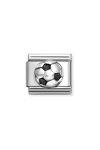 Σύνδεσμος (Link) NOMINATION 'Μπάλα ποδοσφαίρου' από ανοξείδωτο ατσάλι και ασήμι 925