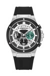 KENNETH COLE Chronograph Black Silicone Strap