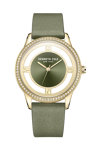 KENNETH COLE Crystals Green Leather Strap