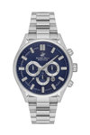 BEVERLY HILLS POLO CLUB Dual Time Silver Stainless Steel Bracelet