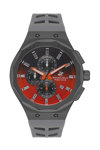 BEVERLY HILLS POLO CLUB Dual Time Black Rubber Strap