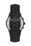 BEVERLY HILLS POLO CLUB Dual Time Black Leather Strap