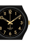 SWATCH Classic Golden Tac Black Biosourced Strap