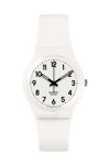 SWATCH New Core Just White Soft White Silicone Strap