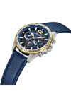 POLICE Chester Dual Time Blue Leather Strap