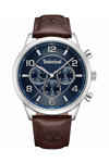 TIMBERLAND Managate Dual Time Brown Leather Strap