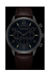 TIMBERLAND Managate Dual Time Brown Leather Strap