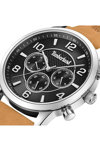 TIMBERLAND Managate Dual Time Brown Leather Strap