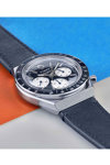 Q Timex Tachymeter Blue Leather Strap