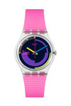 SWATCH Neon Pink Podium Pink Silicone Strap