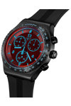 SWATCH Irony Crimson Mystique Chronograph Black Rubber Strap