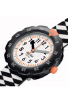 FLIK FLAK Organized Chaos Race Flag Two Tone Plastic Strap