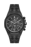 BEVERLY HILLS POLO CLUB Dual Time Black Stainless Steel Bracelet