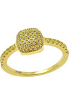 BREEZE Gold Plated Sterling Silver Ring with Zircons (No 54)